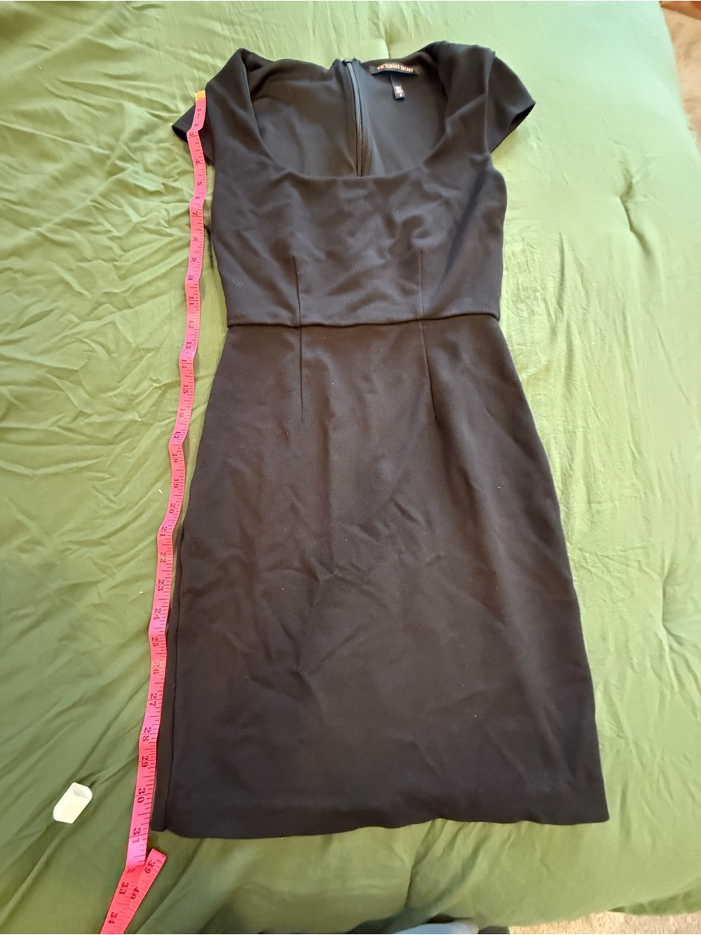 Vintage Victoria secret size 0 black zip dress
